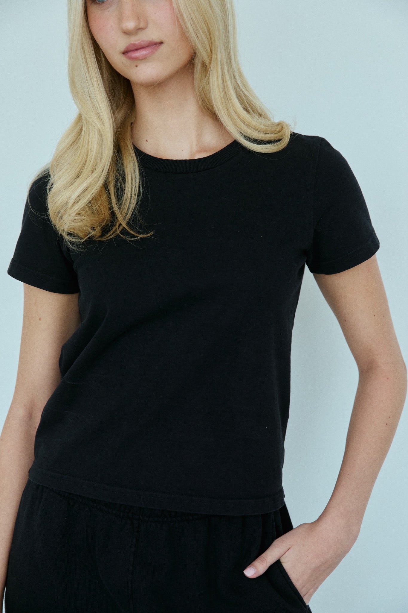 Jacqueine Signature Tee - Private Jet Black
