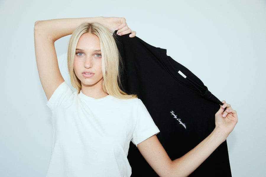 Chloe Signature Crewneck - Private Jet Black